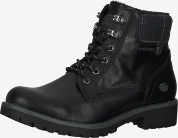 Dockers by Gerli Lace-Up Ankle Boots in Black: front