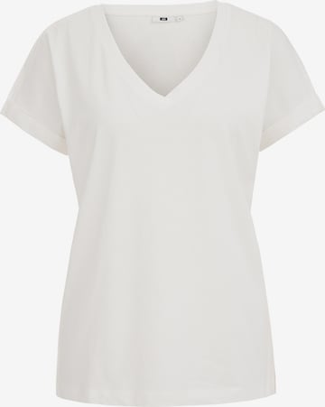 T-shirt WE Fashion en blanc : devant