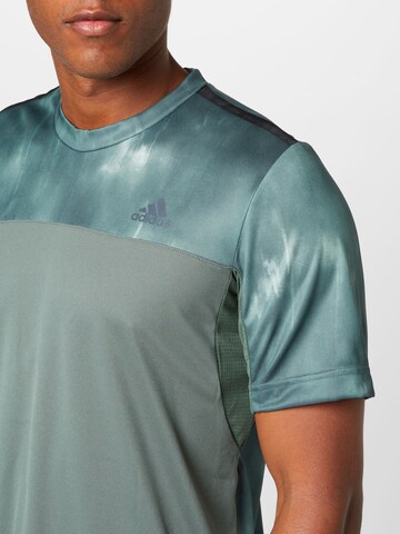 ADIDAS SPORTSWEAR Performance Shirt 'Aeroready Workout Chalk Print' in Green