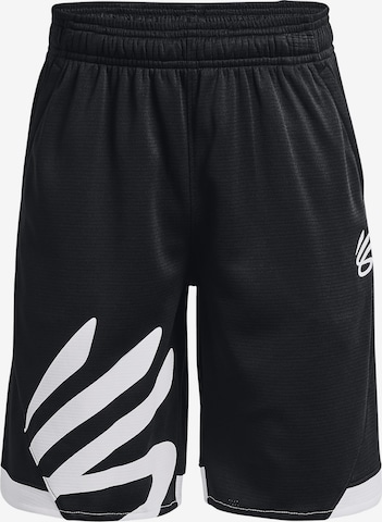 UNDER ARMOUR Sports trousers 'Curry Splash' in Black: front