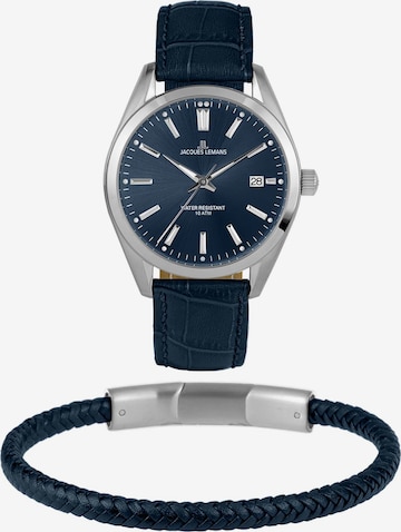 Jacques Lemans Uhr in Blau: predná strana