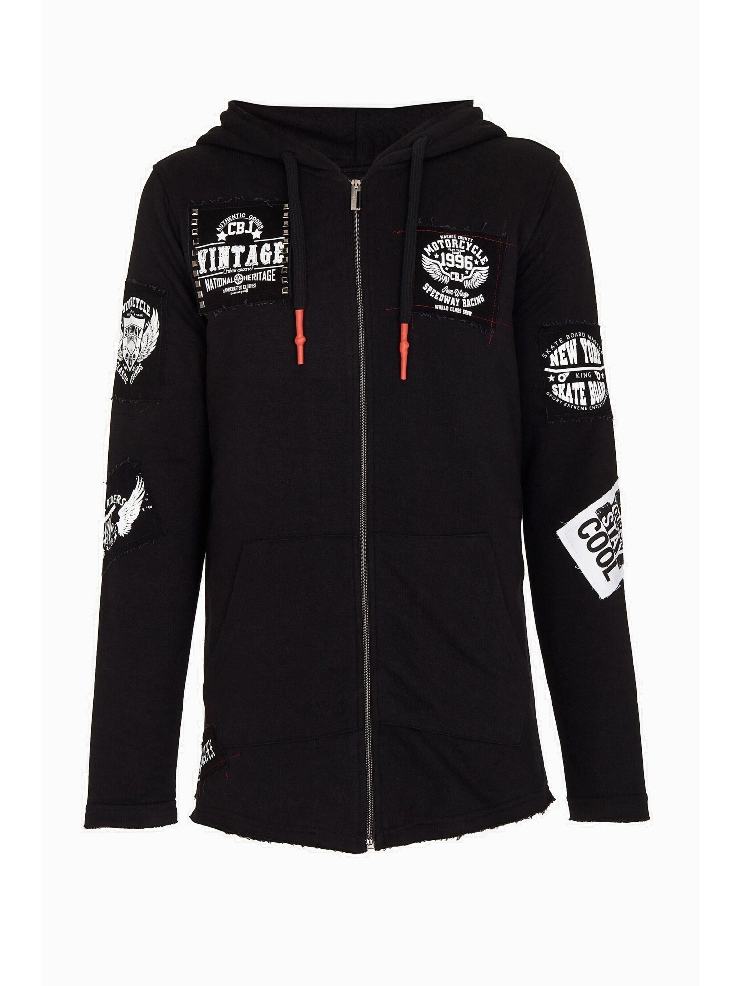 Veste de survêtement CIPO & BAXX en noir : devant