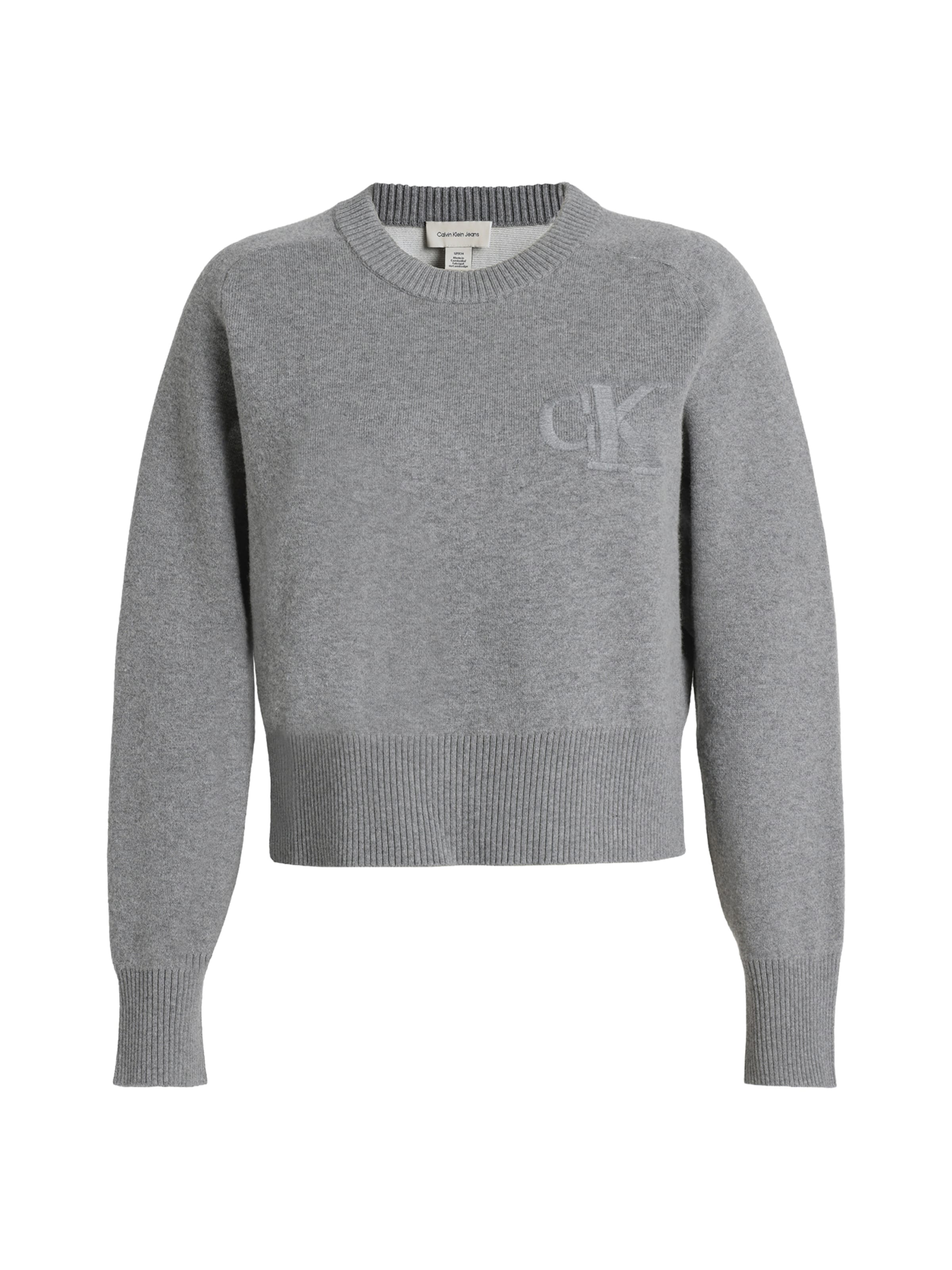 Calvin Klein Jeans Πουλόβερ σε γκρι: μπροστά