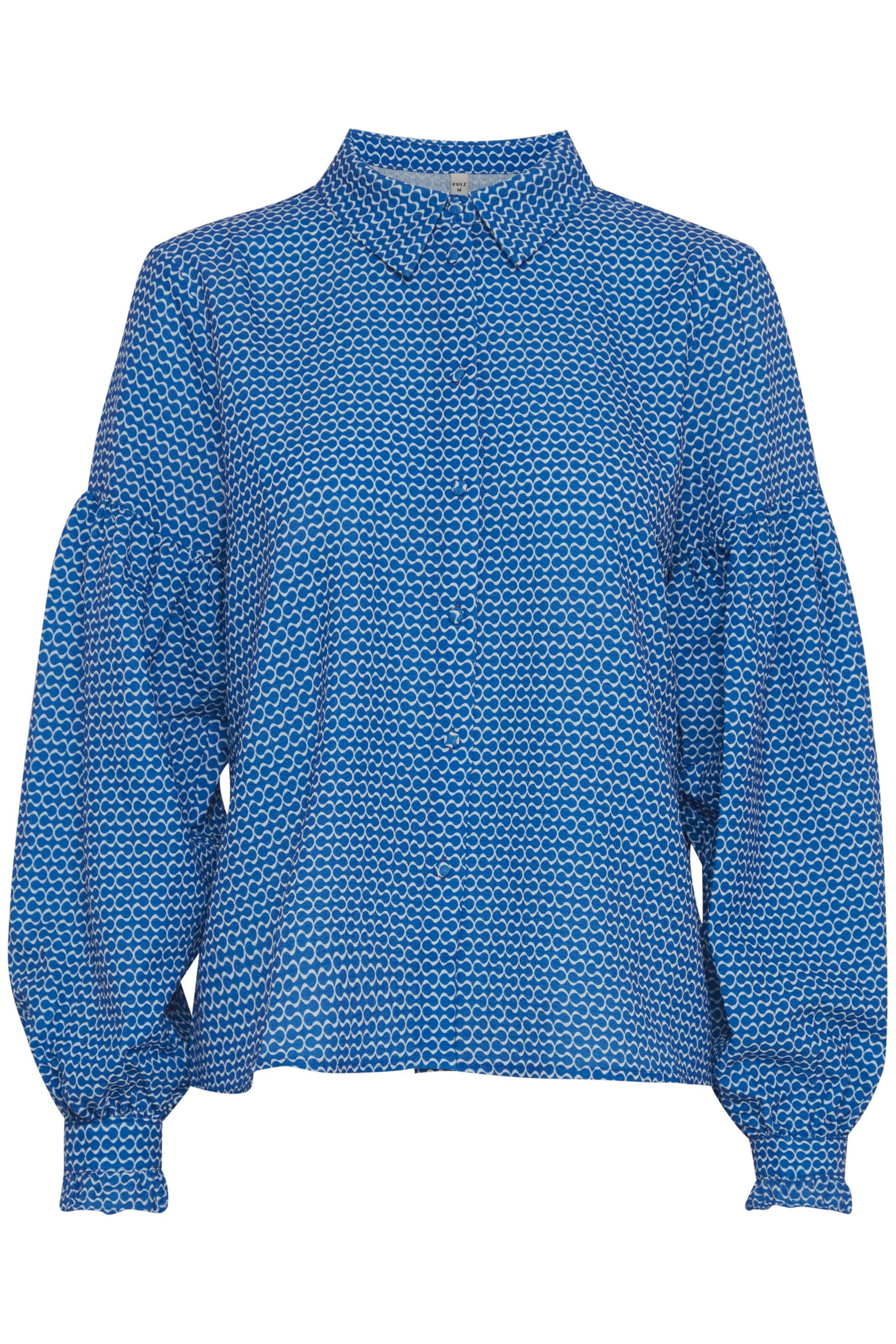 PULZ Jeans Blouse 'Savino' in Blue: front