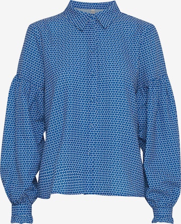 PULZ Jeans Blouse 'Savino' in Blauw: voorkant