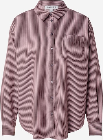 PIECES Blouse 'PCEMMY' in Bruin: voorkant
