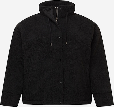 Jachetă fleece 'CAMINO' PIECES Curve pe negru, Vizualizare produs