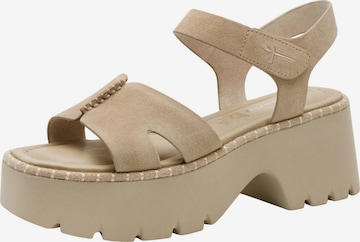 Sandales Tamaris en beige : devant