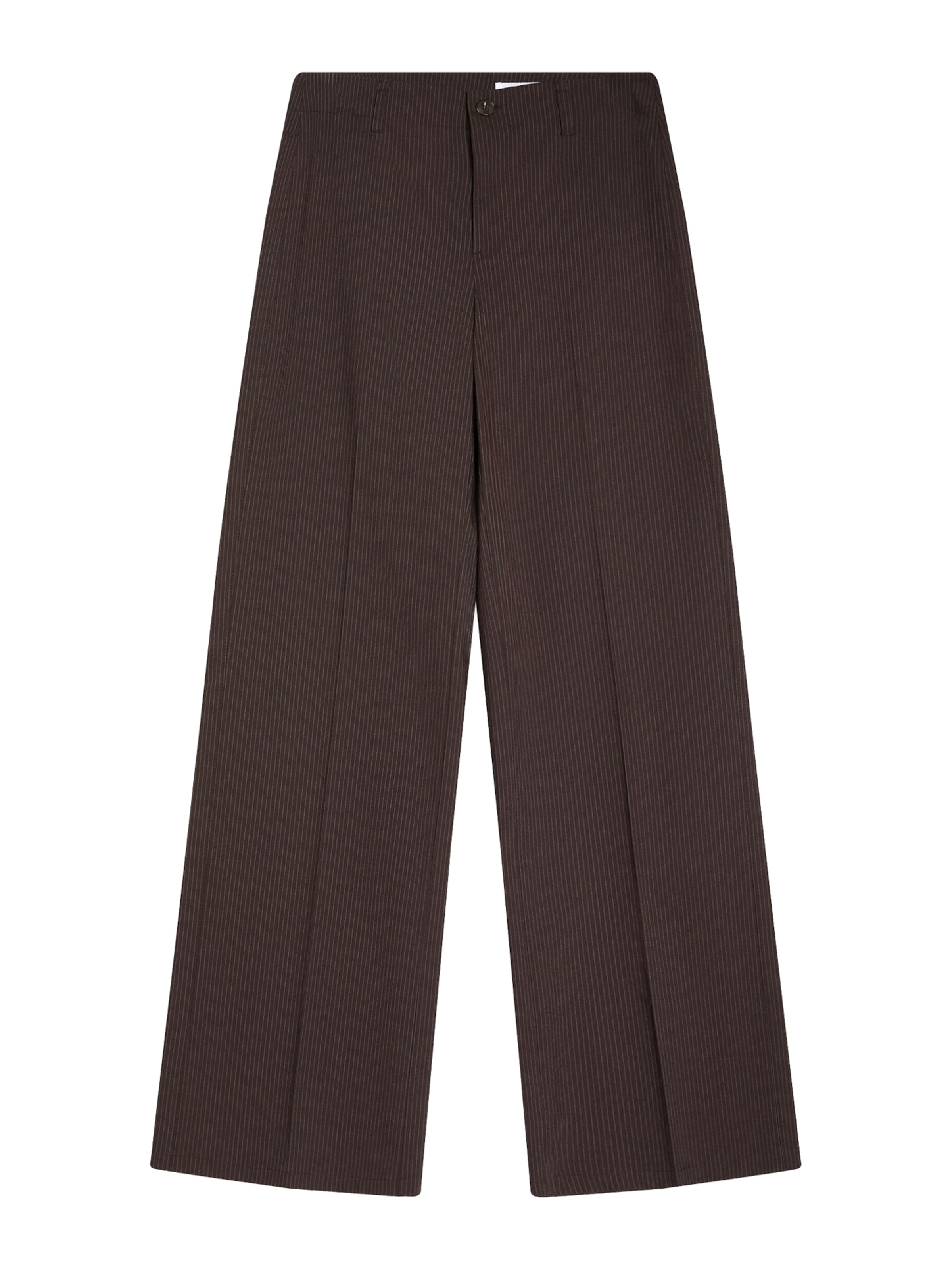 Bershka Loosefit Ráncos nadrág - barna: elől