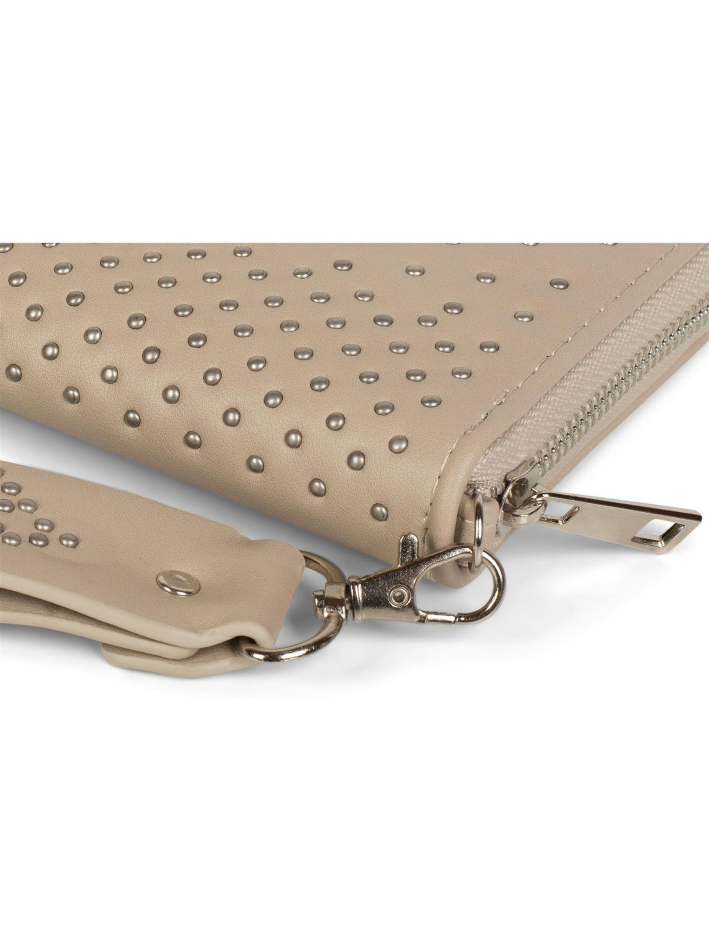 styleBREAKER Wallet 'Geldbörse mit kleinen Kugelnieten' in Beige
