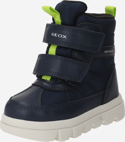 GEOX Støvler i mørkeblå / neongrønn / hvit, Produktvisning