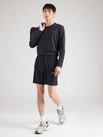 UNDER ARMOUR Regular Urheiluhousut 'Tech Utility' värissä musta