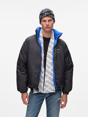 KARL LAGERFELD JEANS Set: Schal und Mütze in Schwarz