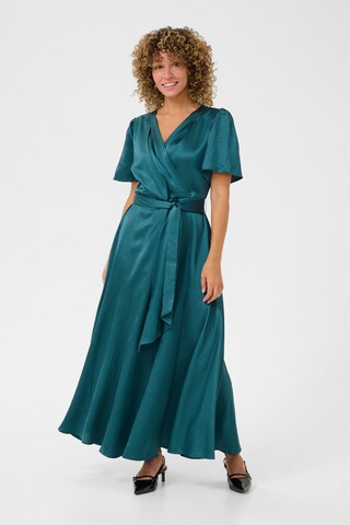 Cream Jurk 'Loretta' in Blauw: voorkant