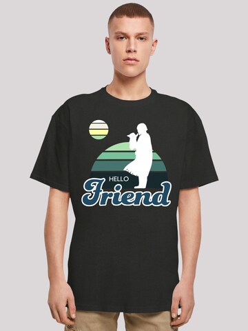 T-Shirt 'Star Wars The Mandalorian Hello Friend' F4NT4STIC en noir : devant
