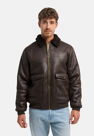 INDICODE JEANS Tussenjas 'Westmont' in Bruin: voorkant