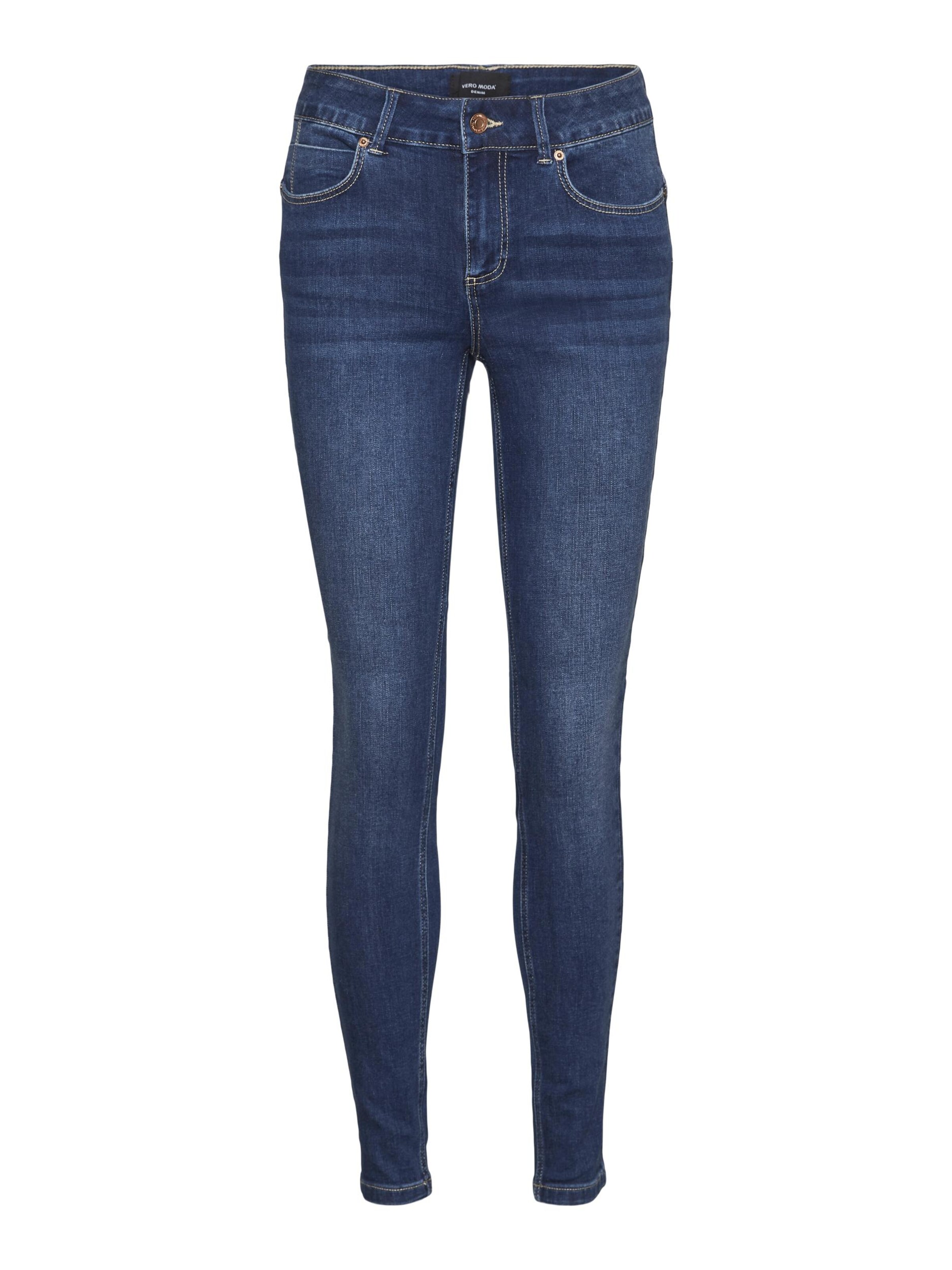 VERO MODA Skinny Kavbojke 'SELA' | modra barva: sprednja stran