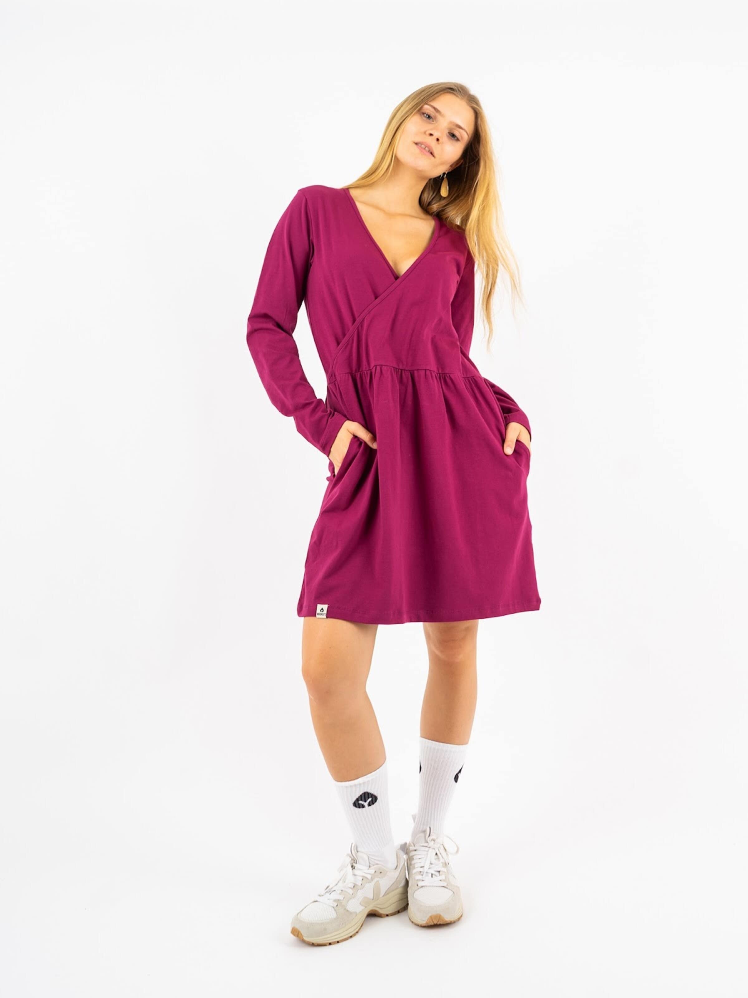 NOORLYS Dress 'NORDFLAAR' in Pink: front