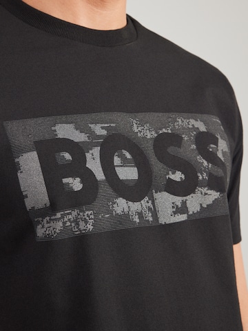 BOSS Shirt 'Globe' in Zwart