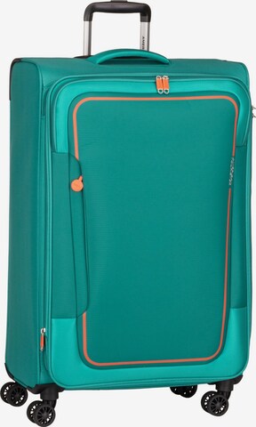 American Tourister Cart ' Pulsonic Spinner 80 EXP ' in Blue: front