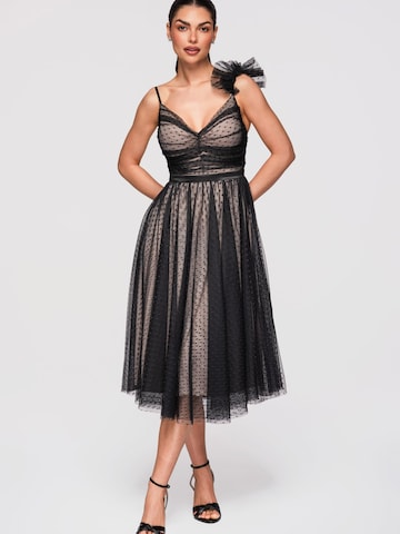 Ombre Dress in Black: front