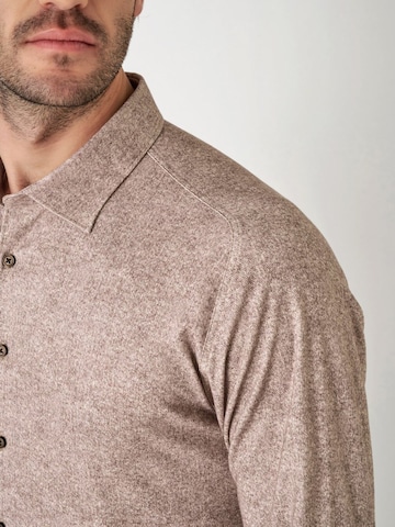 DESOTO Slim fit Overhemd in Beige