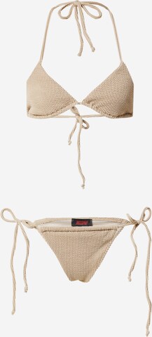 Misspap Triangel Bikini in Beige: voorkant