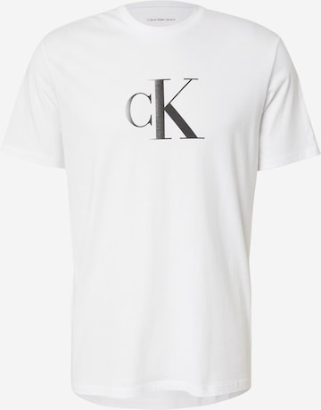 Calvin Klein Jeans Тениска в бяло: отпред