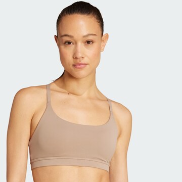 ADIDAS PERFORMANCE Bralette Sports bra 'All Me' in Brown: front