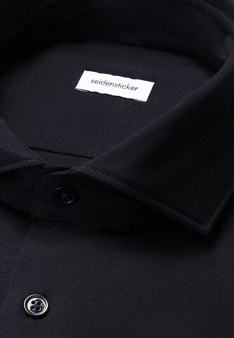 Coupe slim Chemise business 'Schwarze Rose' SEIDENSTICKER en noir