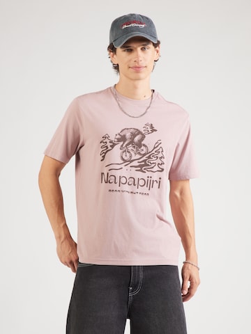 T-Shirt NAPAPIJRI en rose : devant
