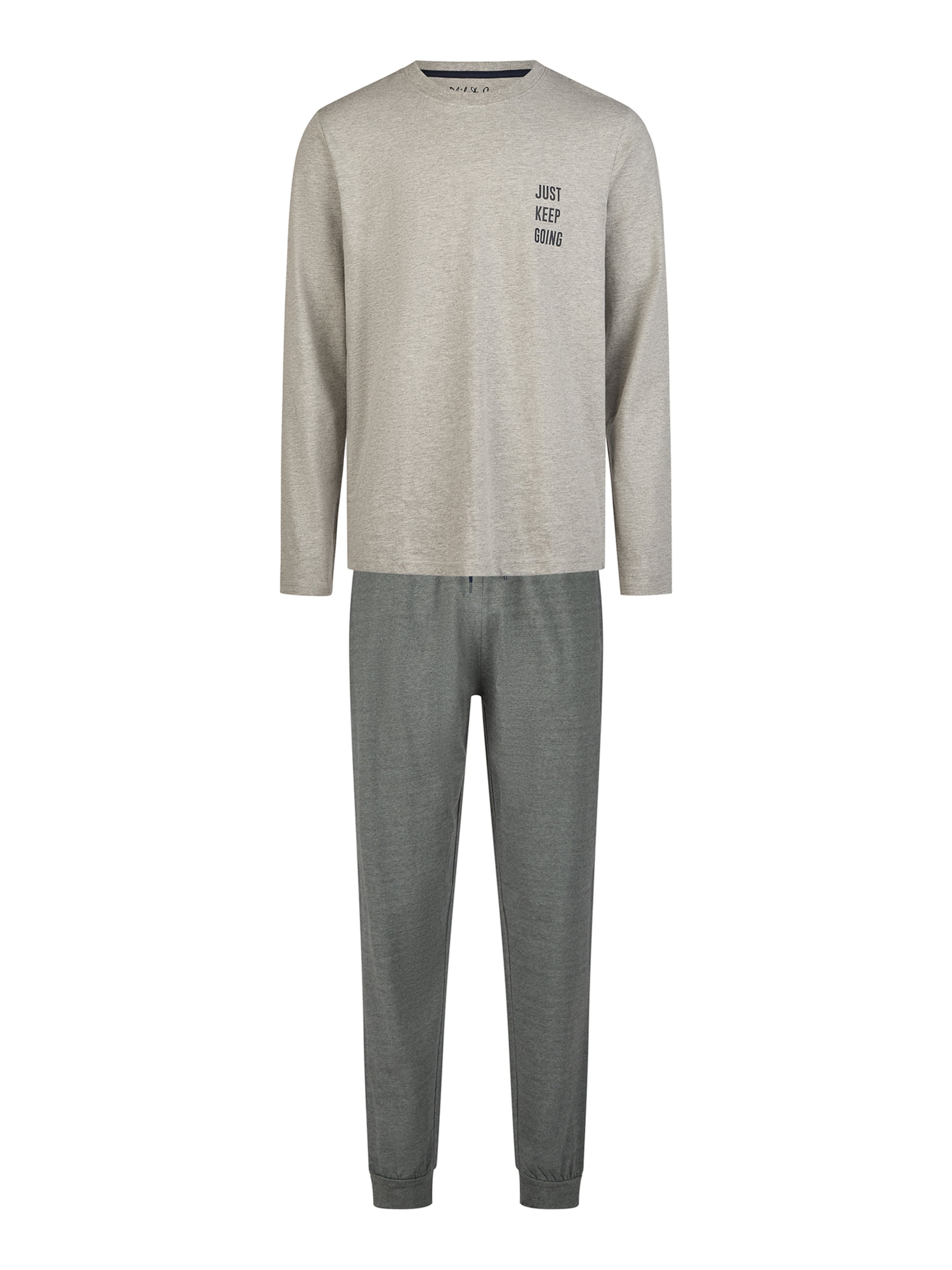 Phil & Co. Berlin Pajamas long ' Lifestyle ' in Grey: front