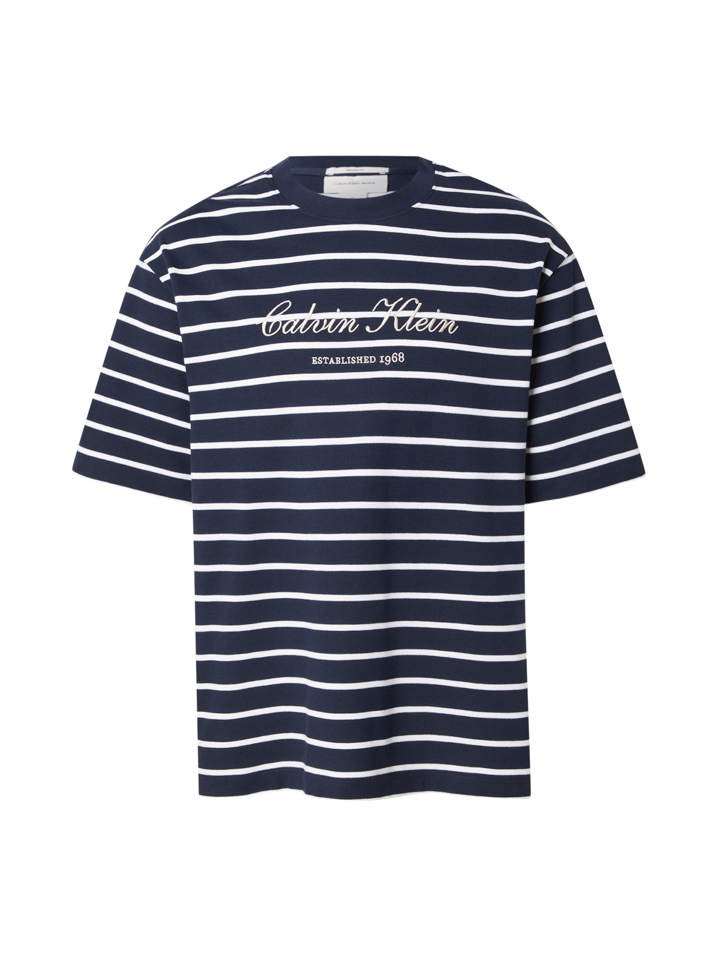 Tricou de la Calvin Klein Jeans pe albastru: față