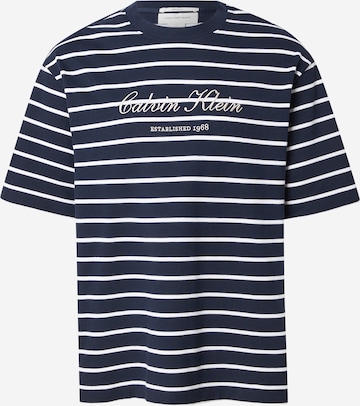 Calvin Klein Jeans Тениска в синьо: отпред