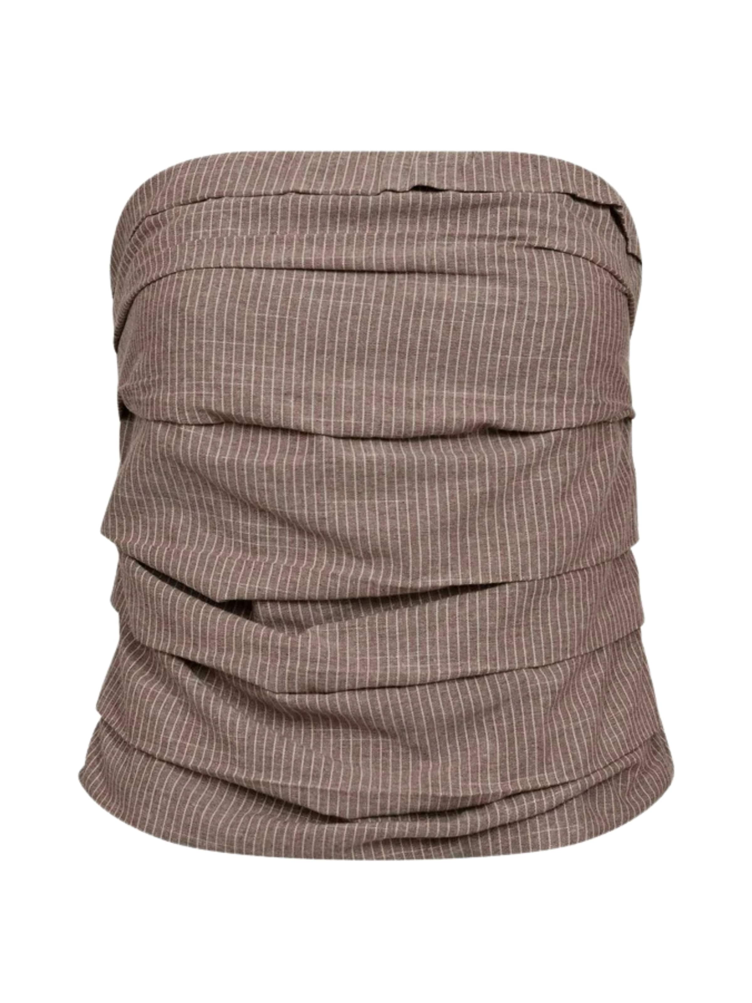 Haut ' Jiho ' co'couture en marron : devant
