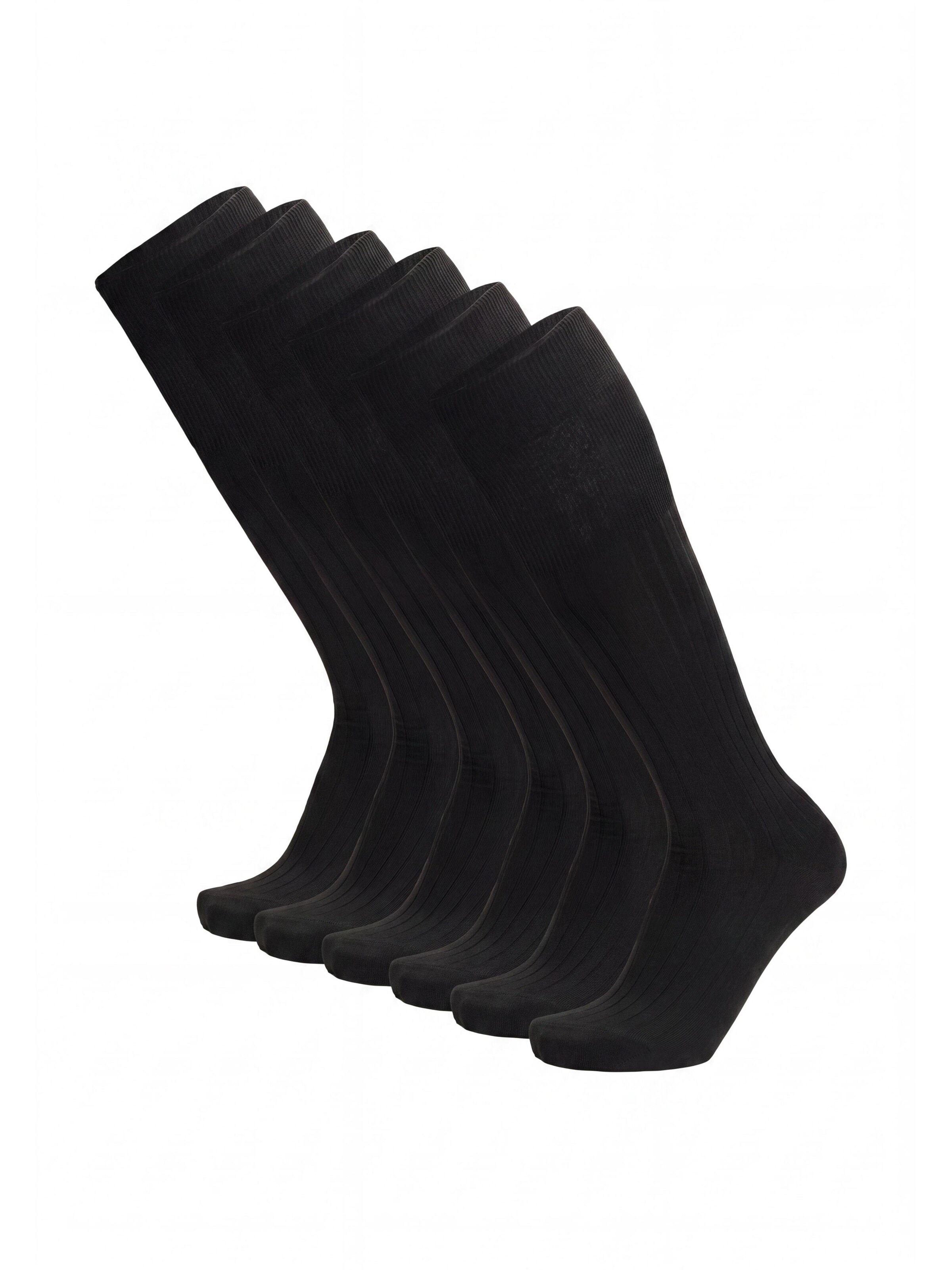 Ciocca Knee High Socks in Black: front