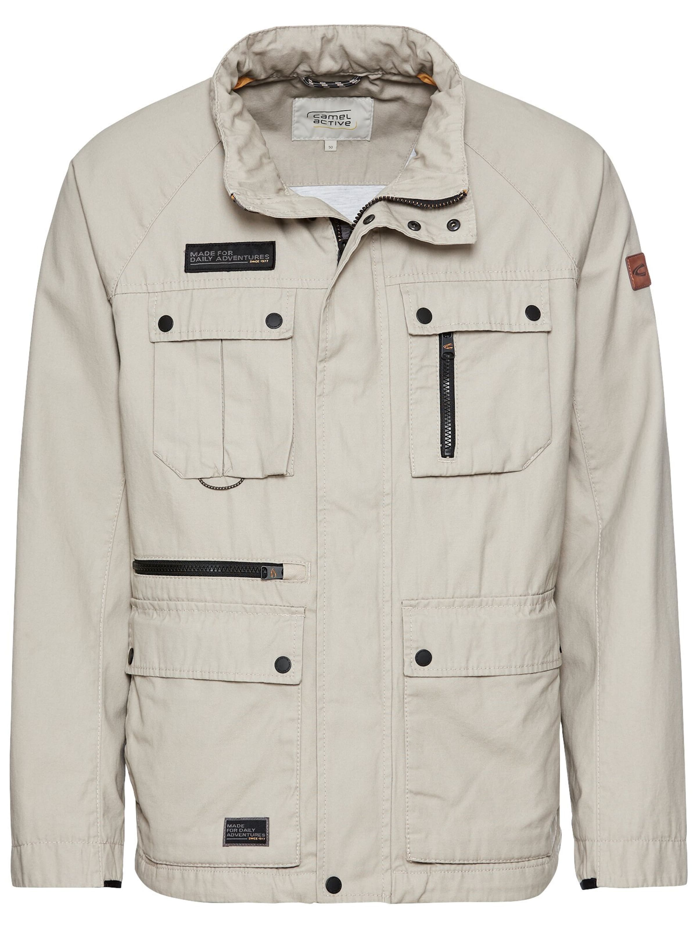 CAMEL ACTIVE Feldjacke aus reiner Baumwolle in Beige: Vorderseite