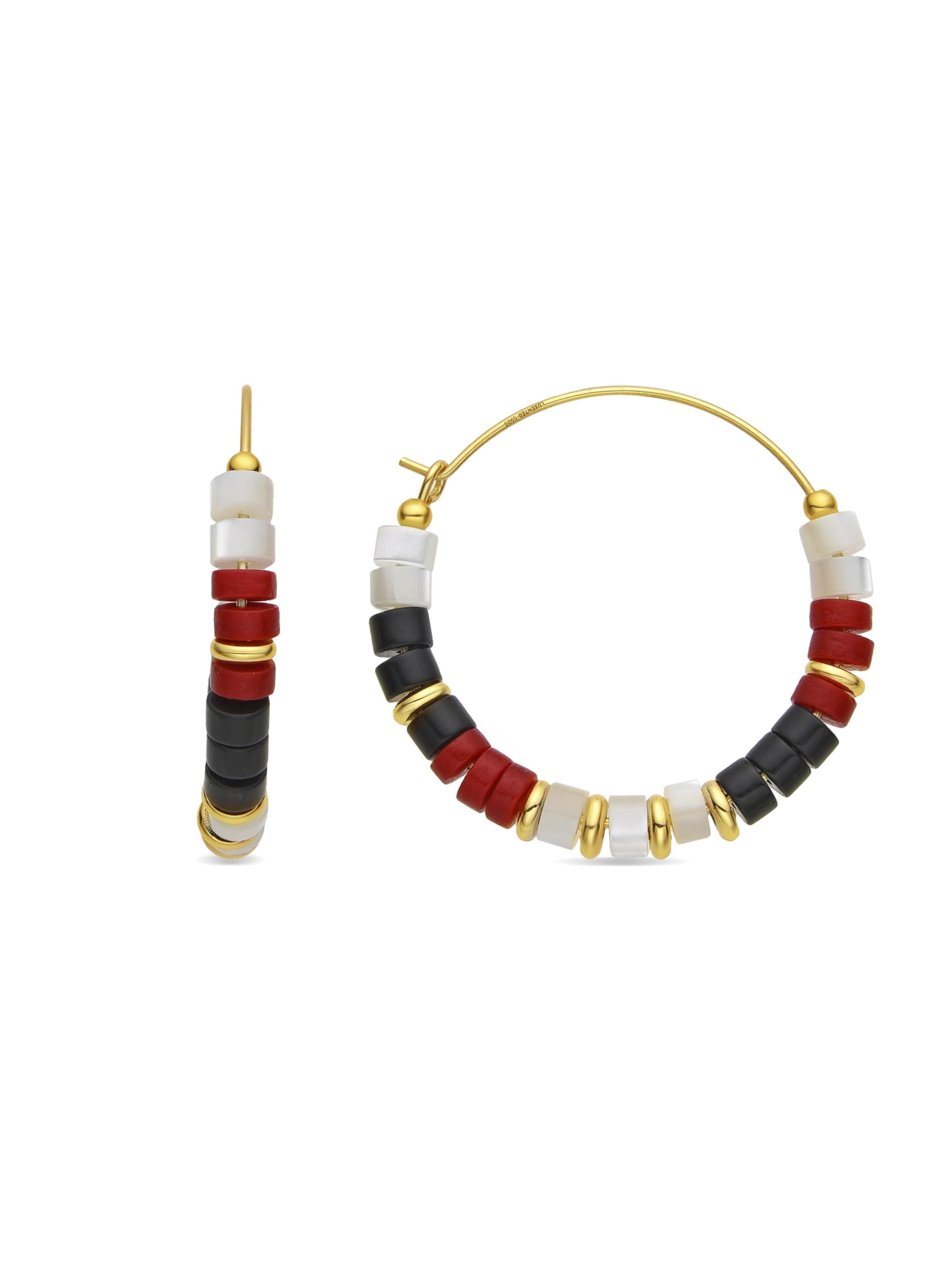 Orecchini 'Ilmina' di Luxenter in rosso: frontale