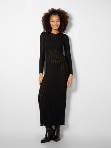 Bershka Knit dress in Black