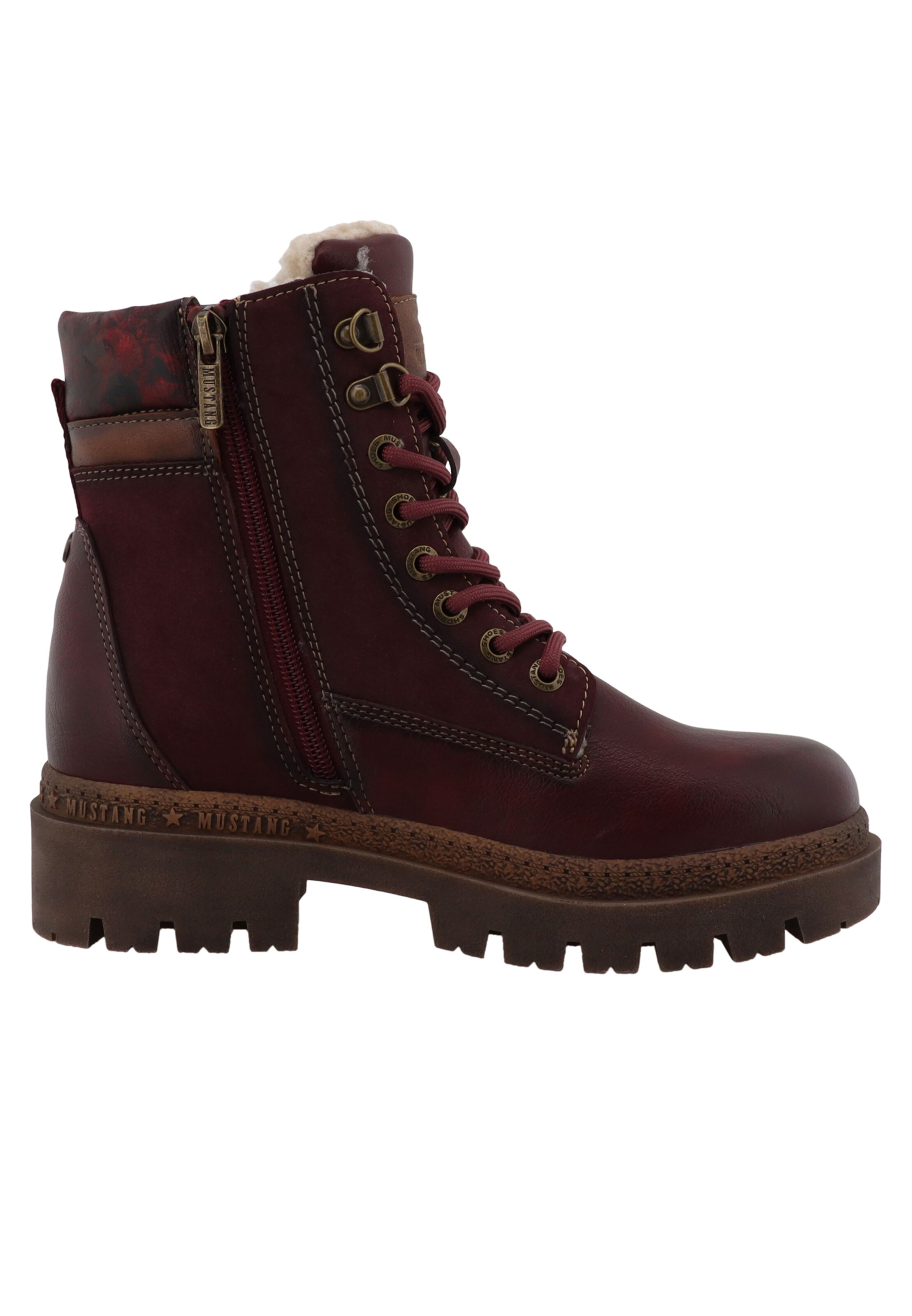 Bottines à lacets MUSTANG en rouge