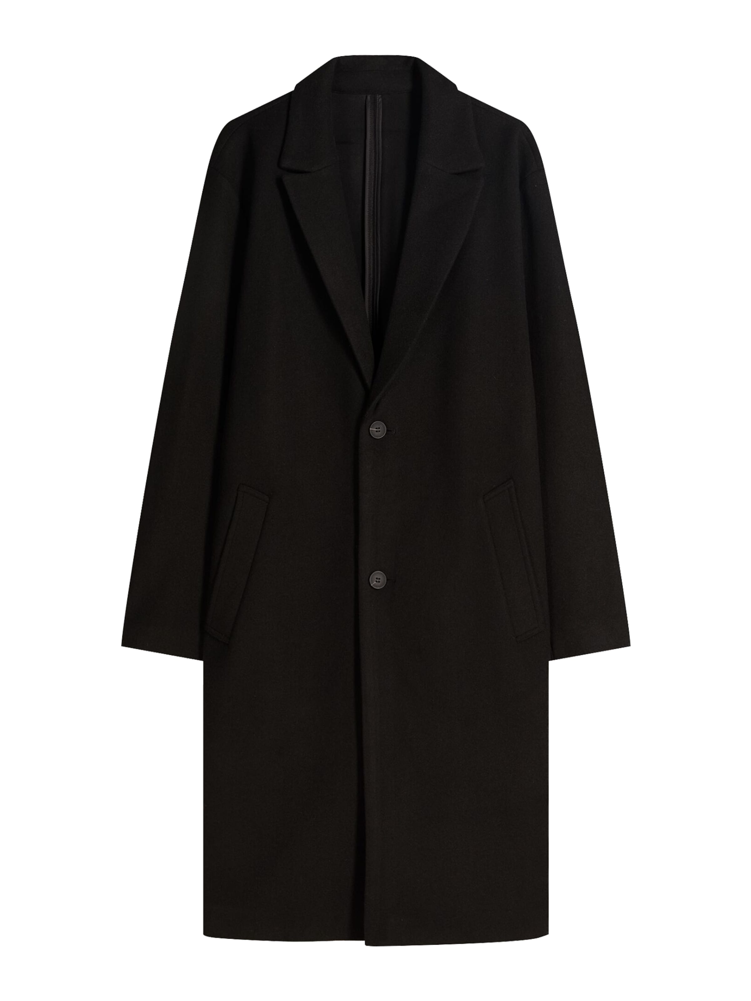 Bershka Płaszcz przejściowy w kolorze czarny: przód