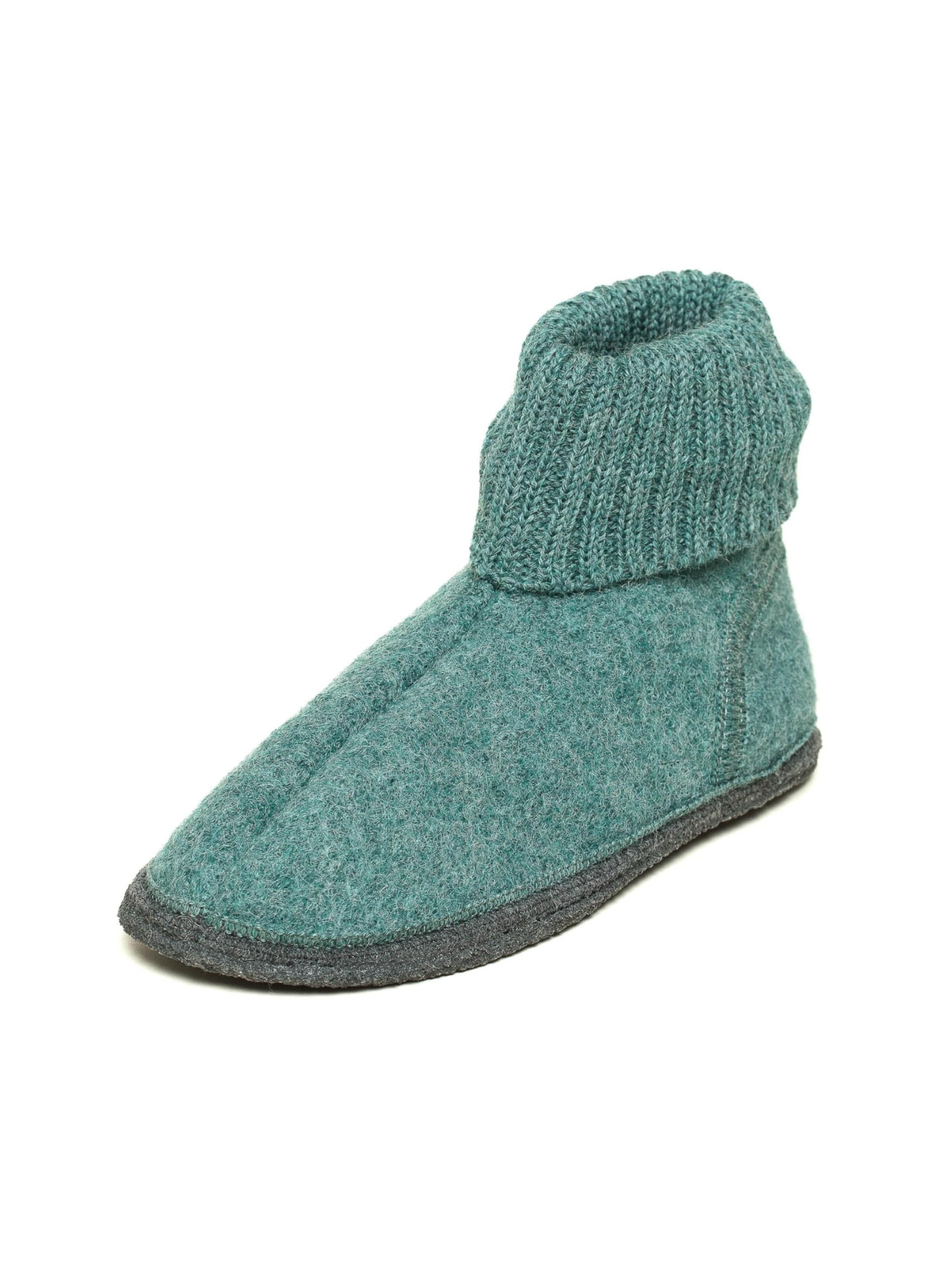 kitz-pichler Slippers 'Hüttenschuh Oetz' in Green: front