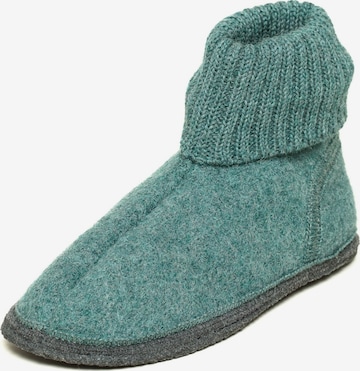 kitz-pichler Slippers 'Hüttenschuh Oetz' in Green: front