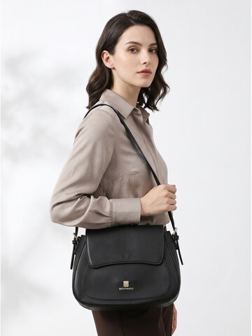 Borsa a mano 'Borsa a Mano Bruno Magli Grazia Saddle Eco-Leather Bottone Magnetico' di Bruno Magli in nero