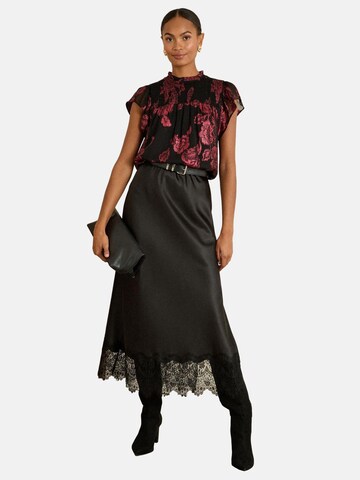 love & roses Love & Roses Metallic Crew Neck Shell Top Regular Regular Fit in Schwarz: Vorderseite