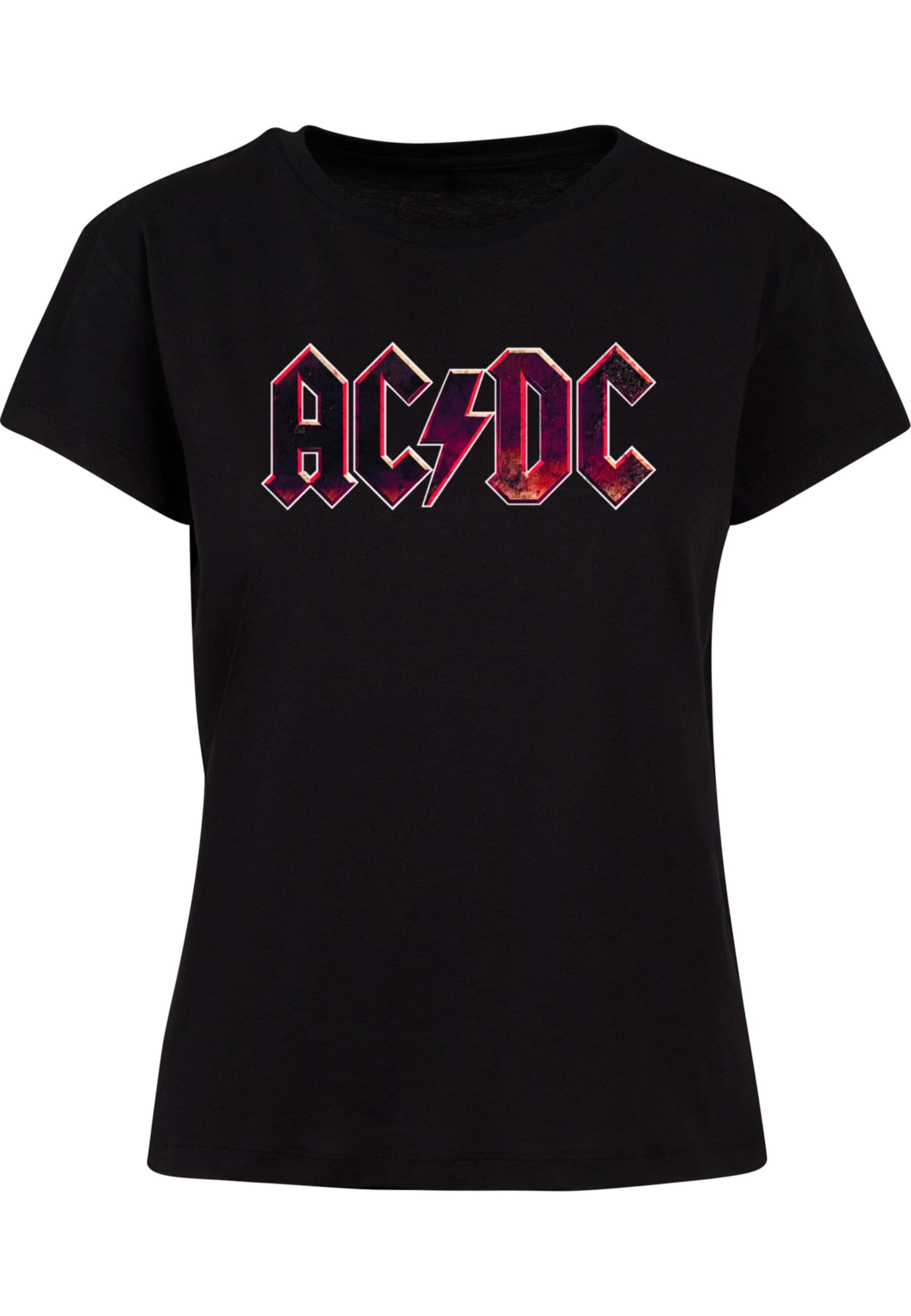 Merchcode Särk ' ACDC - Distressed' tumelilla / roosa / must, Tootevaade