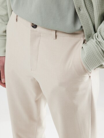 Coupe slim Pantalon chino 'SLHRobert' SELECTED HOMME en beige