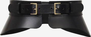 Haute Cuir Belt 'Crescent Peplum Belt' in Black: front