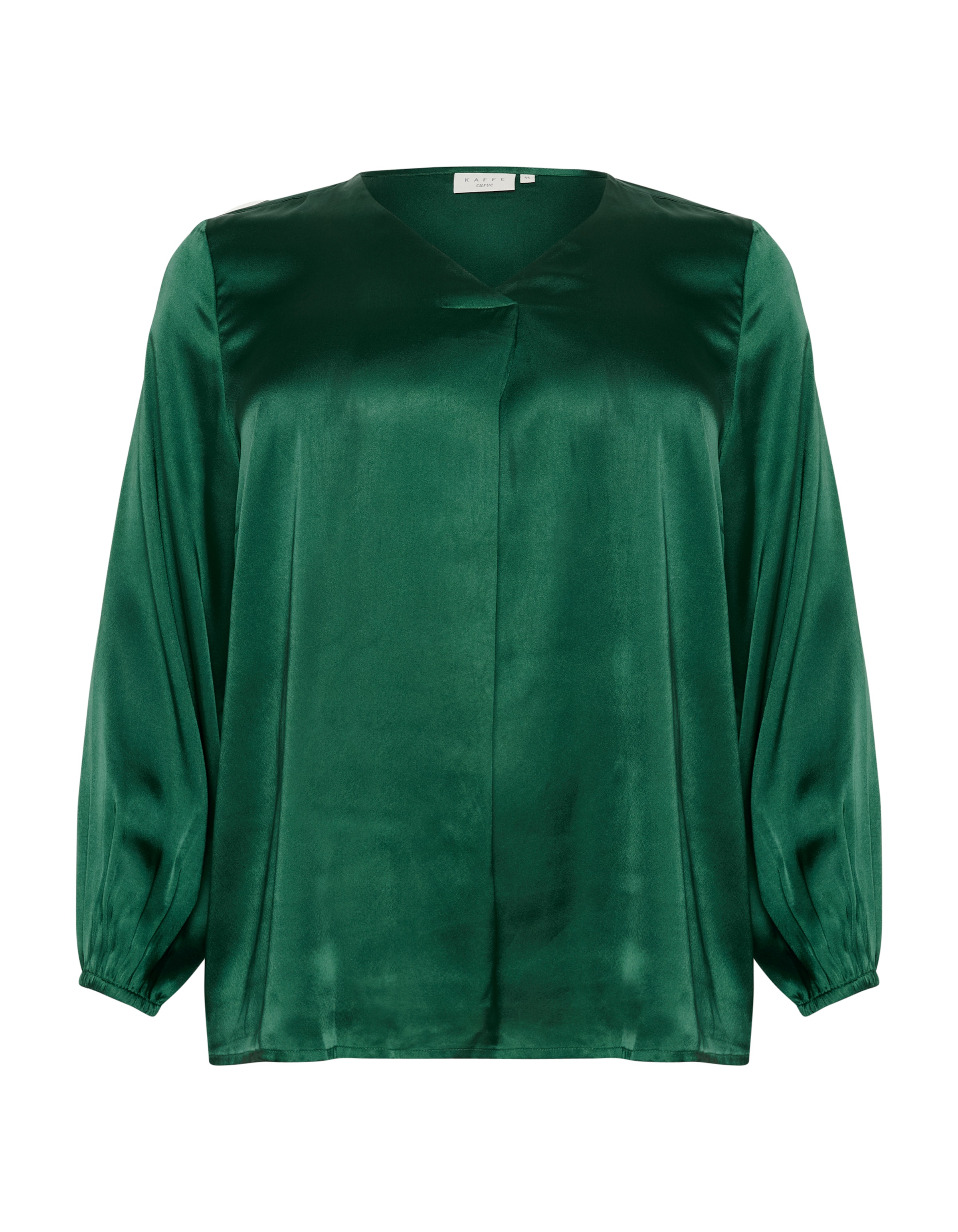 KAFFE CURVE - Blusa 'KC Lane' em verde: frente
