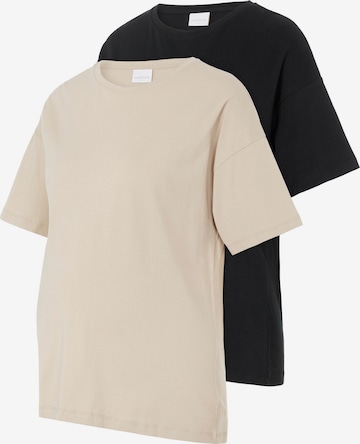 MAMALICIOUS T-Shirt 'Mary' in Beige: predná strana